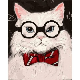 Malowanie po numerach - Kot w okularach 40x50cm