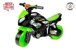 Motocykl czarno-zielony