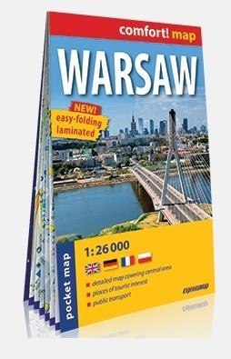 Comfort! map Warsaw 1:26 000 mapa kieszonkowa