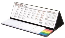 Kalendarz 2024 biurkowy z notesem MAXI czarny