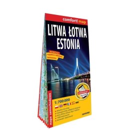 Comfort! map Litwa, Łotwa, Estonia 1:700 000 mapa