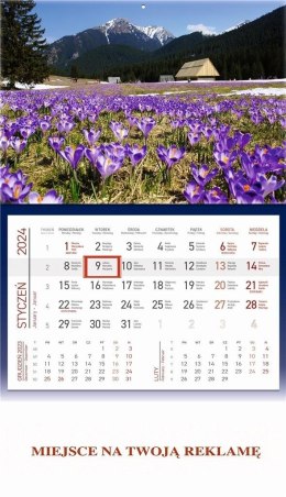 Kalendarz 2024 jednodzielny Tatry