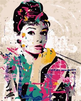 Malowanie po numerach - Audrey Hepburn 40x50cm