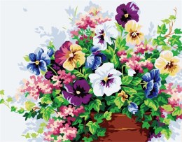 Malowanie po numerach - Doniczkowe kwiaty 40x50cm