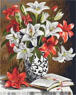 Malowanie po numerach - Przepiękne lilii 40x50cm