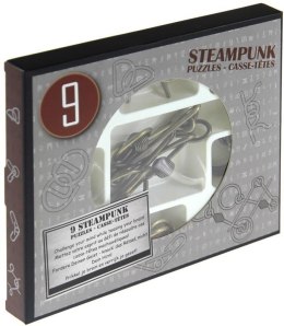 Łamigłówki metalowe 9 szt Steampunk szary G3