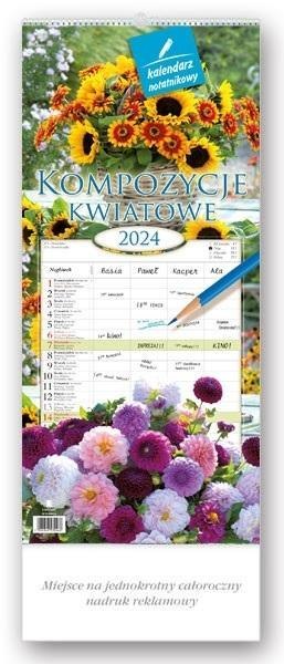 Kalendarz 2024 Notatnikowy Kompozycje kwiatowe
