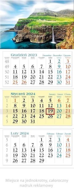 Kalendarz 2024 Trójdzielny Klif