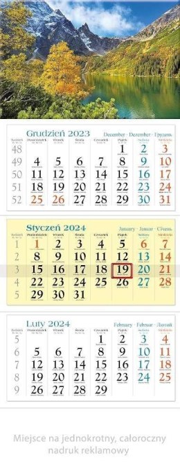 Kalendarz 2024 Trójdzielny Morskie Oko