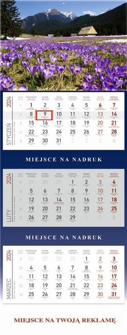 Kalendarz 2024 Trójdzielny Tatry