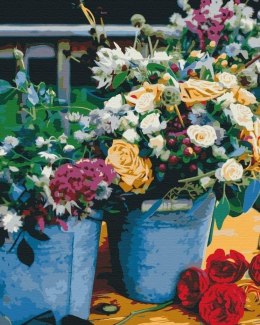 Malowanie po numerach - Radość kwiaciarni 40x50cm