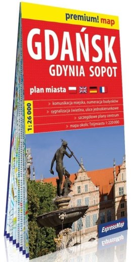 Premium! map Gdańsk, Gdynia.. 1:26 000 w.2023