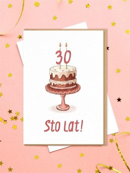 Karnet Urodziny - Tort 30
