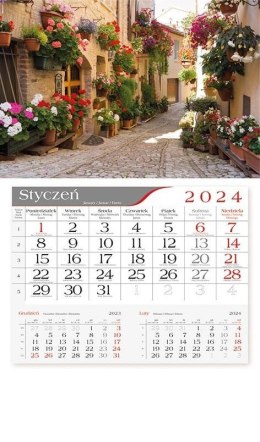 Kalendarz 2024 trójdzielny Włoska uliczka