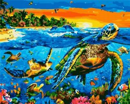 Malowanie po numerach - Podwodny świat 40x50cm