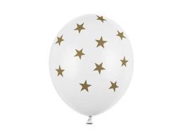 Balony 30cm gwiazdki Pastel Pure White 6szt