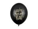 Balony Happy New Year Pastel Black 30cm 6szt
