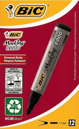 Marker Marking 2000 okrągły czarny (12szt) BIC