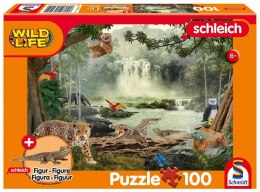 Puzzle 100 Schleich Dzika przyroda + figurka