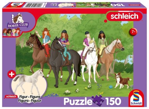 Puzzle 150 Schleich Klub jeździecki + figurka