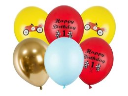 Balony Happy Birthday 30cm 6szt