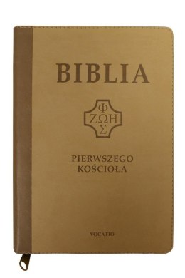 Biblia pierwszego Kościoła beżowa z paginatorami