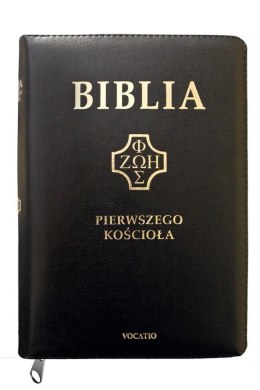 Biblia pierwszego Kościoła czarna z paginatorami