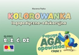 Kolorowanka Papuga Aga opowiada cz.1 - Ś, Ź, Ć, DŹ