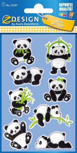 Naklejki błyszczące - Pandy