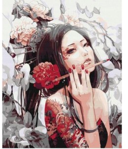 Malowanie po numerach Dziewczyna z tatuażem 40x50