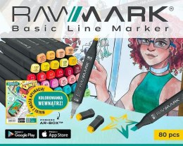 Markery Basic Line 80szt + Kolorowanka