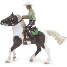 Koń z jeźdźcem kowbojem