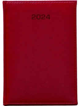 Kalendarz 2024 dzienny A4 Vivella czerwony