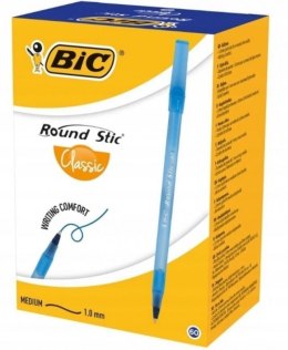 Długopis Round Stick niebieski z kodem (60szt) BIC