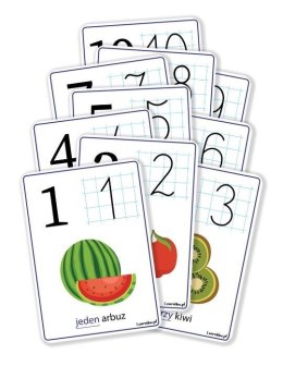 Plansze edukacyjne A4 - Cyfry 1-10 10 kart