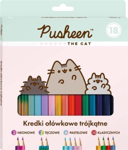 Kredki ołówkowe 18 kolorów Pusheen BAMBINO