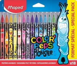 Flamastry Colorpeps Monster 18 kolorów MAPED