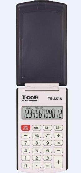 Kalkulator kieszonkowy 12-pozycyjny z klapką TOOR