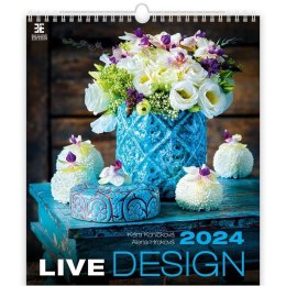 Kalendarz 2024 ścienny Live Design HELMA
