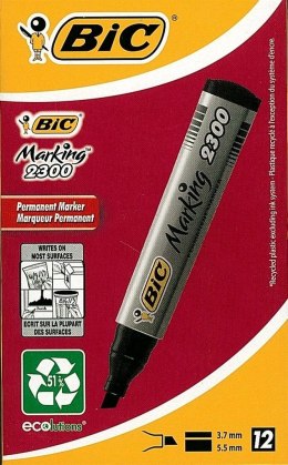 Marker Marking 2300 ścięty czarny (12szt) BIC