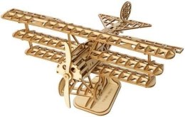 Puzzle Drewniane 3D Samolot Trójpłatowy