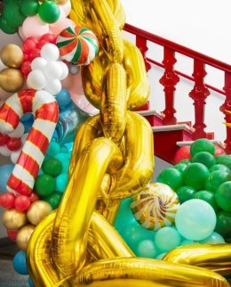 Girlanda balonowa Łańcuch złoty 6,7m 14 sztuk