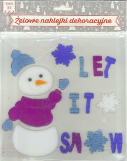 Żelowe naklejki dekoracyjne - BN Let it snow