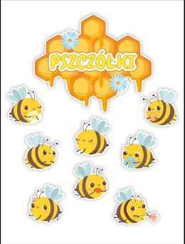 Dekoracja - Grupa pszczółki 9el