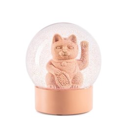 Kula śnieżna - Lucky Cat różowy
