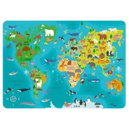 Podkładka laminowana Mapa Świata Zwierzęta DERFORM