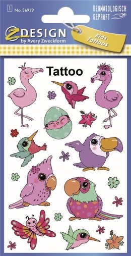 Tatuaże dla dzieci - Ptaszki tropikalne