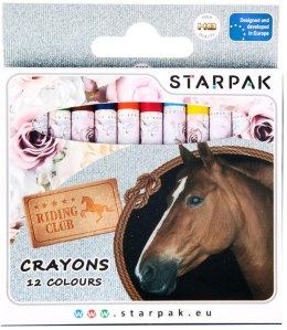 Kredki woskowe 12 kolorów Horses