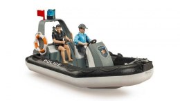 Policyjna łódź motorowa z figurką policjanta