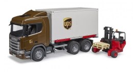 Scania Super 560R kontener UPS z wózkiem widłowym
